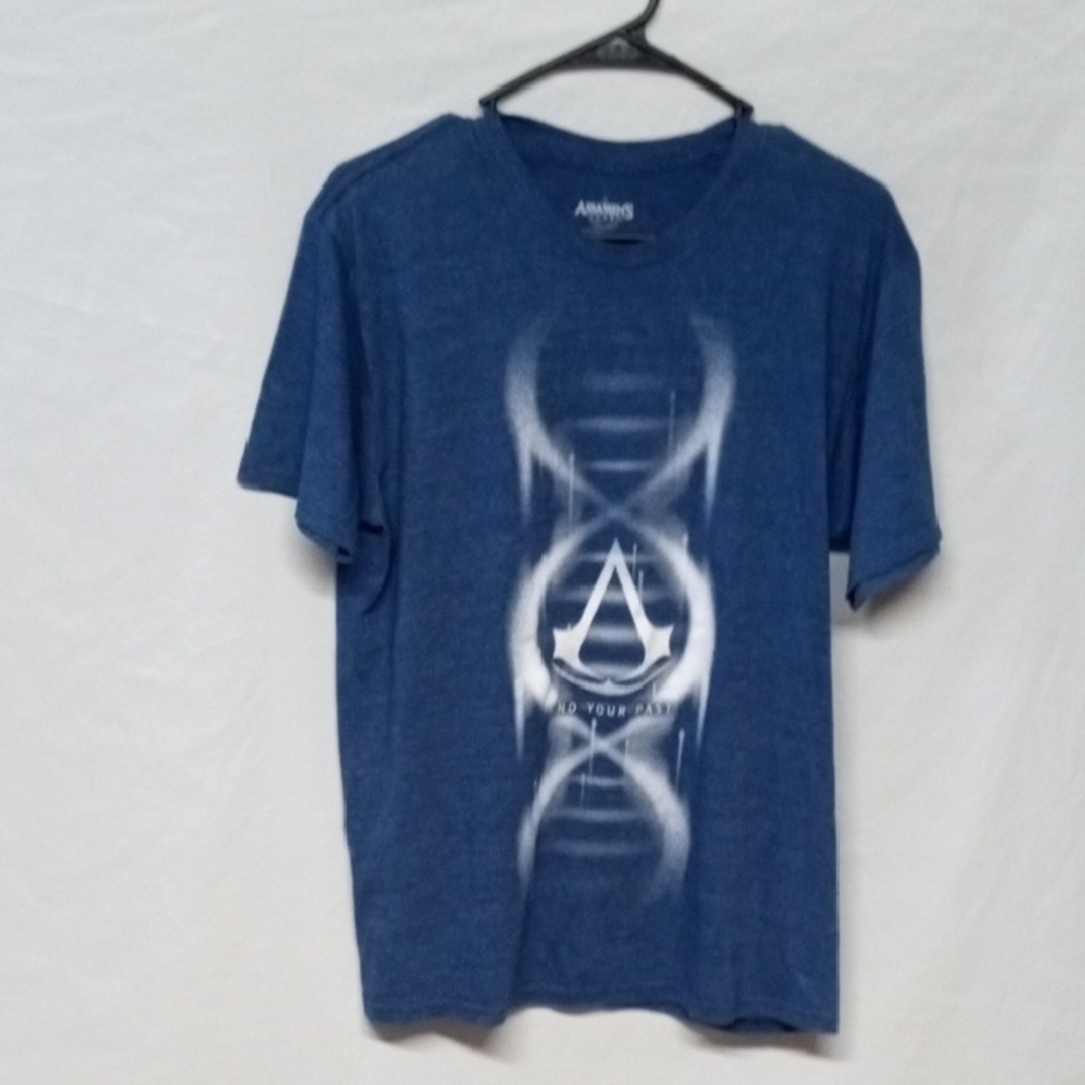 Assassin's Creed Blue Short Sleeve Tee with DNA Graphic